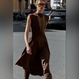 NWT ZARA SOFT COMBINATION DRESS SIZE S